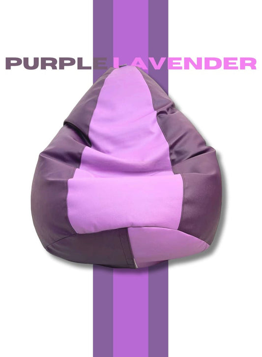 Bean Bag Premium, Leather look, Filled with beans, Your personal relaxation pod, Purple lavender color, XL,XXL,XXXL