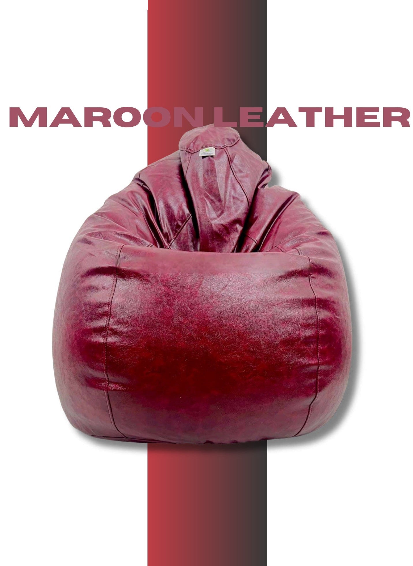 Bean Bag Premium, Leather look, Filled with beans, Your personal relaxation pod,Maroon leather color.